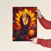 Enlightened Calm – Buddha Floral Mandala Poster